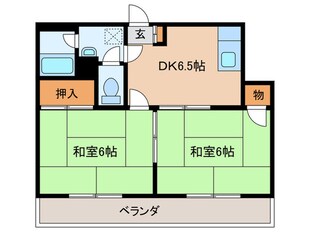 シャトレ穴生２の物件間取画像